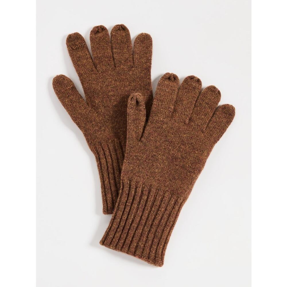 New Carolina Amato Hold It Cashmere Gloves in Brown One Size